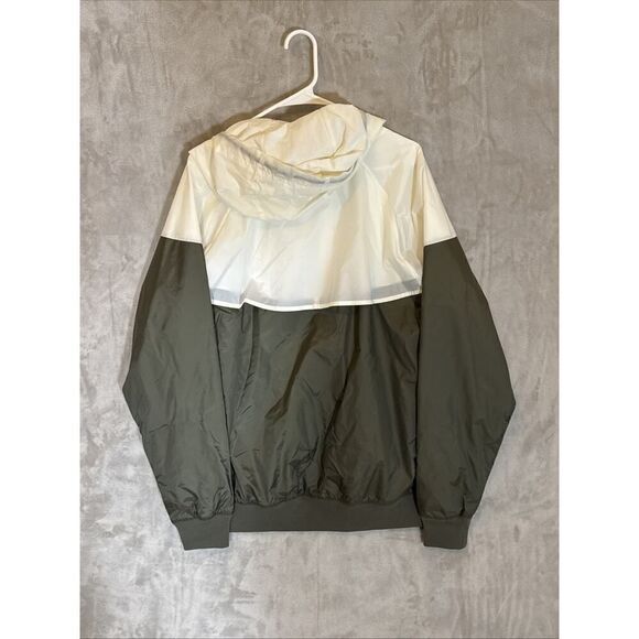 Nike Green White Windbreaker Jacket Men's Size Large Activewear AR2191-380 - Picture 2 of 6